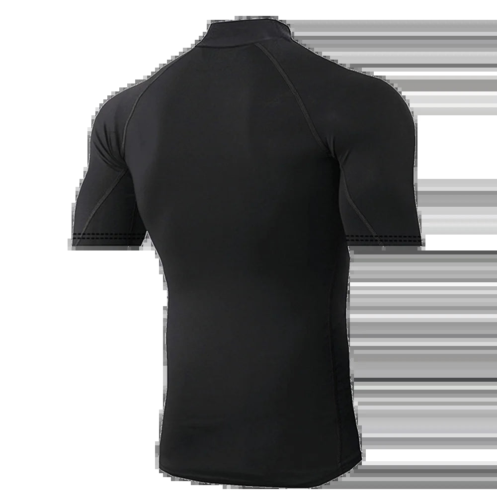 Men's Compression T-Shirt for Bodybuilding - Quick Dry Short Sleeve Workout Top for Gym and Running