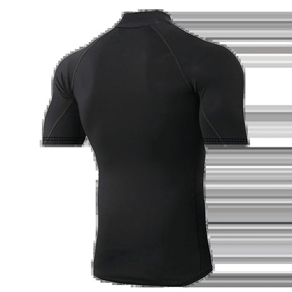 Men's Compression T-Shirt for Bodybuilding - Quick Dry Short Sleeve Workout Top for Gym and Running