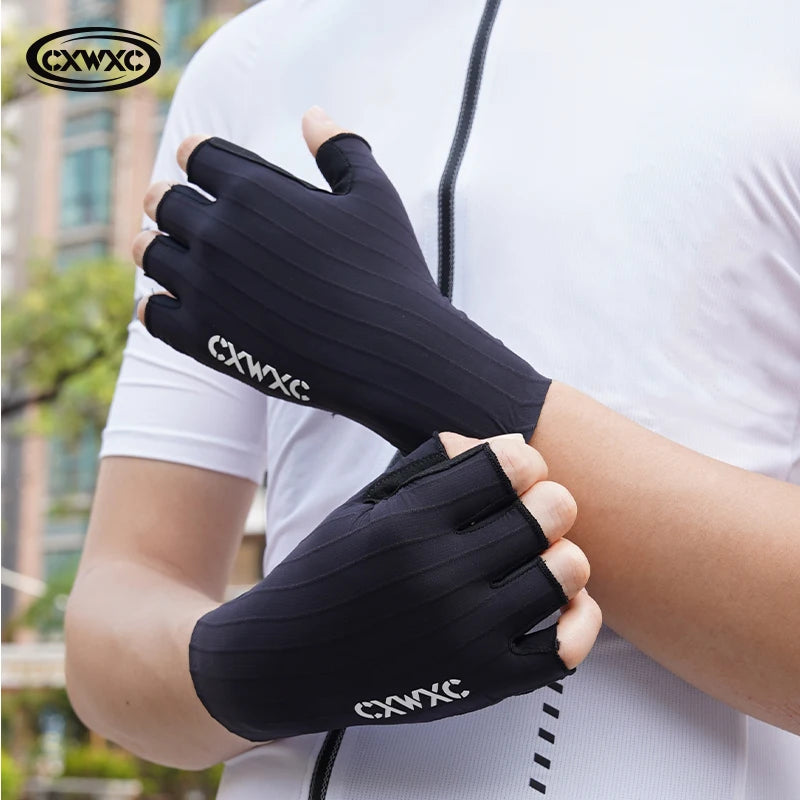 CXWXC Breathable Half Finger Cycling Gloves for Men & Women - Anti-Slip Fitness Training Gloves with Extended Wrist Guard