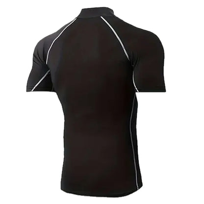 Men's Compression T-Shirt for Bodybuilding - Quick Dry Short Sleeve Workout Top for Gym and Running