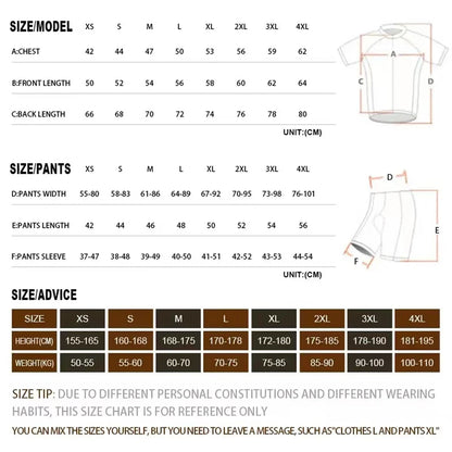 Men's Summer Cycling Jersey Set - Breathable Short Sleeve MTB Bike Shirts for Ultimate Comfort