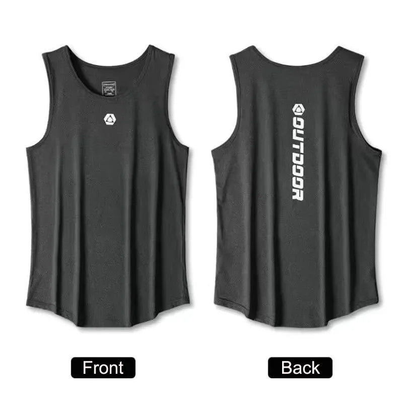 Men's Summer Quick-Dry Fitness Set - Lightweight Vest & Shorts with Mesh Ventilation for Running and Sports