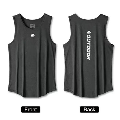 Men's Summer Quick-Dry Fitness Set - Lightweight Vest & Shorts with Mesh Ventilation for Running and Sports