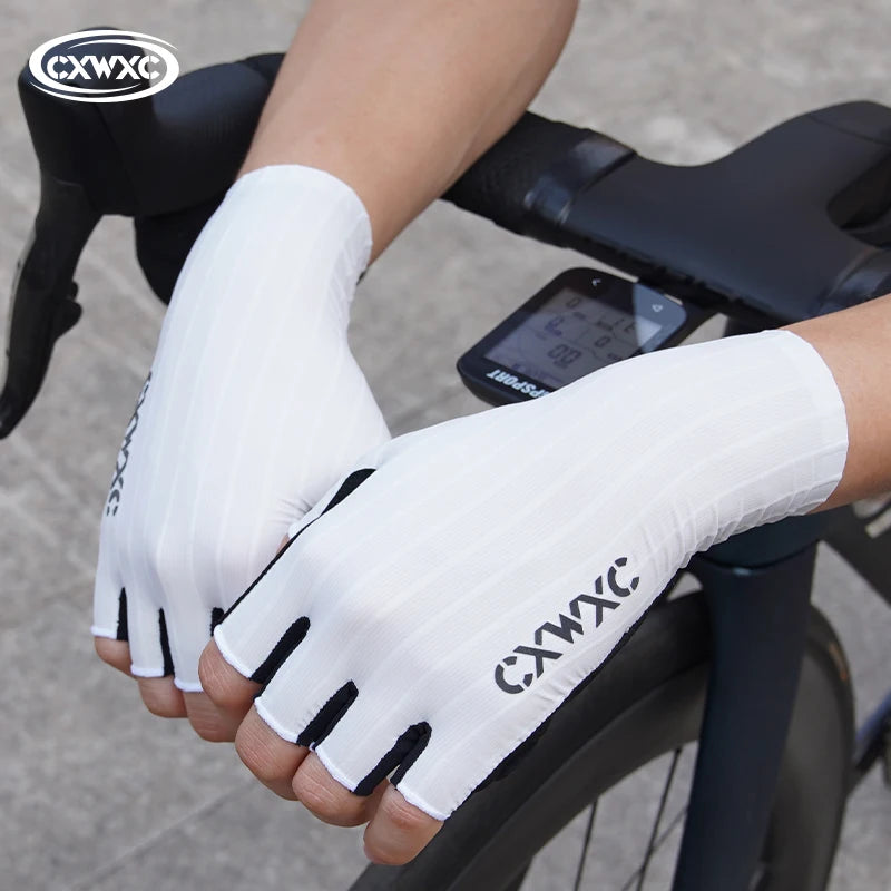 CXWXC Breathable Half Finger Cycling Gloves for Men & Women - Anti-Slip Fitness Training Gloves with Extended Wrist Guard