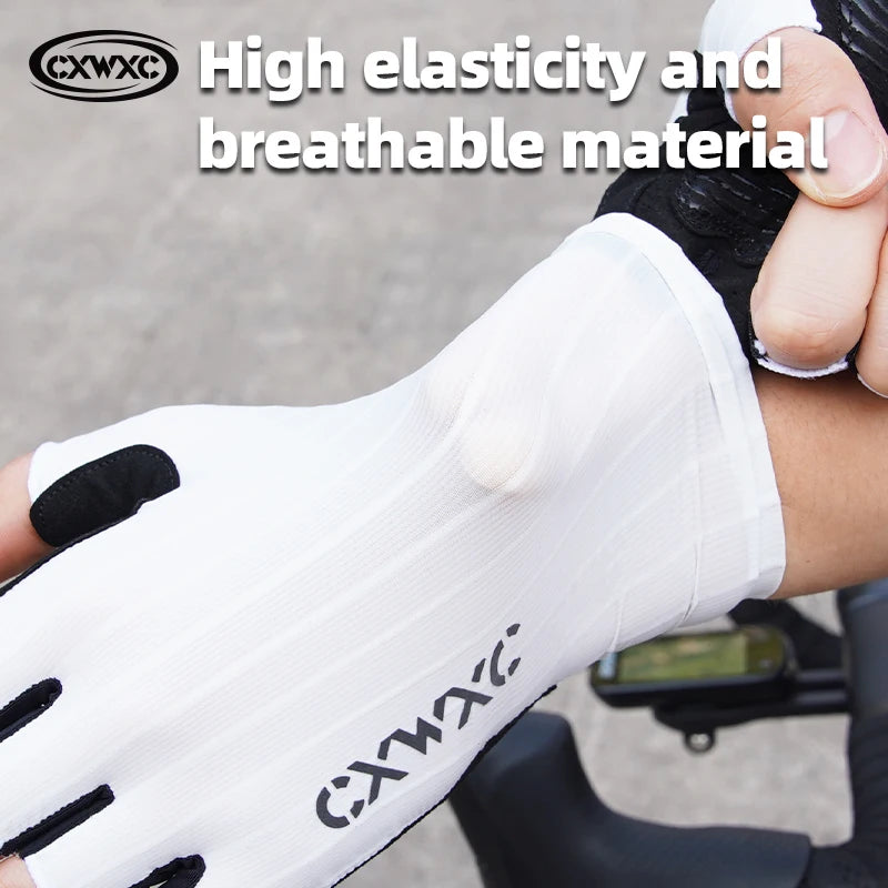 CXWXC Breathable Half Finger Cycling Gloves for Men & Women - Anti-Slip Fitness Training Gloves with Extended Wrist Guard
