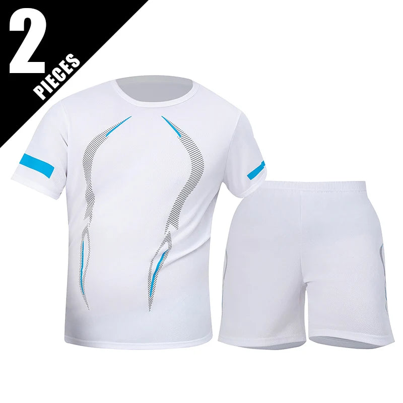 Ultimate Men's Plus Size Quick-Dry Mesh Sports Suit - 2-Piece Breathable Running & Fitness Set for Maximum Comfort and Performance
