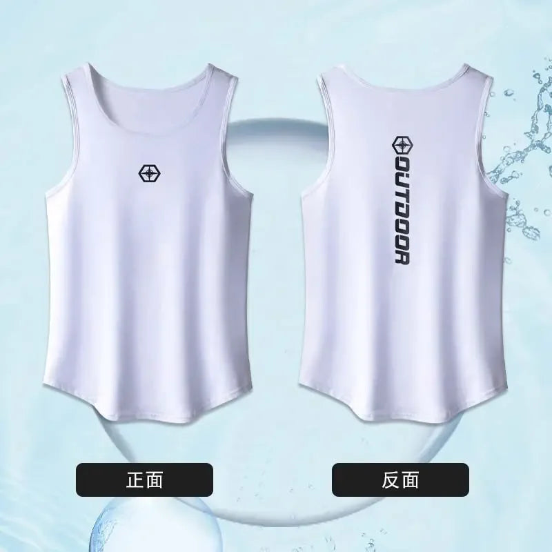 Men's Summer Quick-Dry Fitness Set - Lightweight Vest & Shorts with Mesh Ventilation for Running and Sports