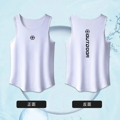 Men's Summer Quick-Dry Fitness Set - Lightweight Vest & Shorts with Mesh Ventilation for Running and Sports