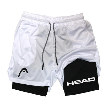 Men's 2-in-1 Running Shorts - Quick Dry Fitness & Gym Jogging Gear for Summer
