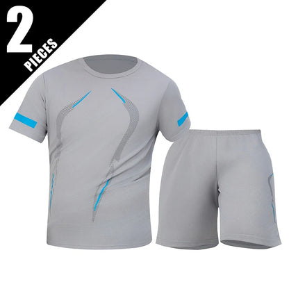 Ultimate Men's Plus Size Quick-Dry Mesh Sports Suit - 2-Piece Breathable Running & Fitness Set for Maximum Comfort and Performance