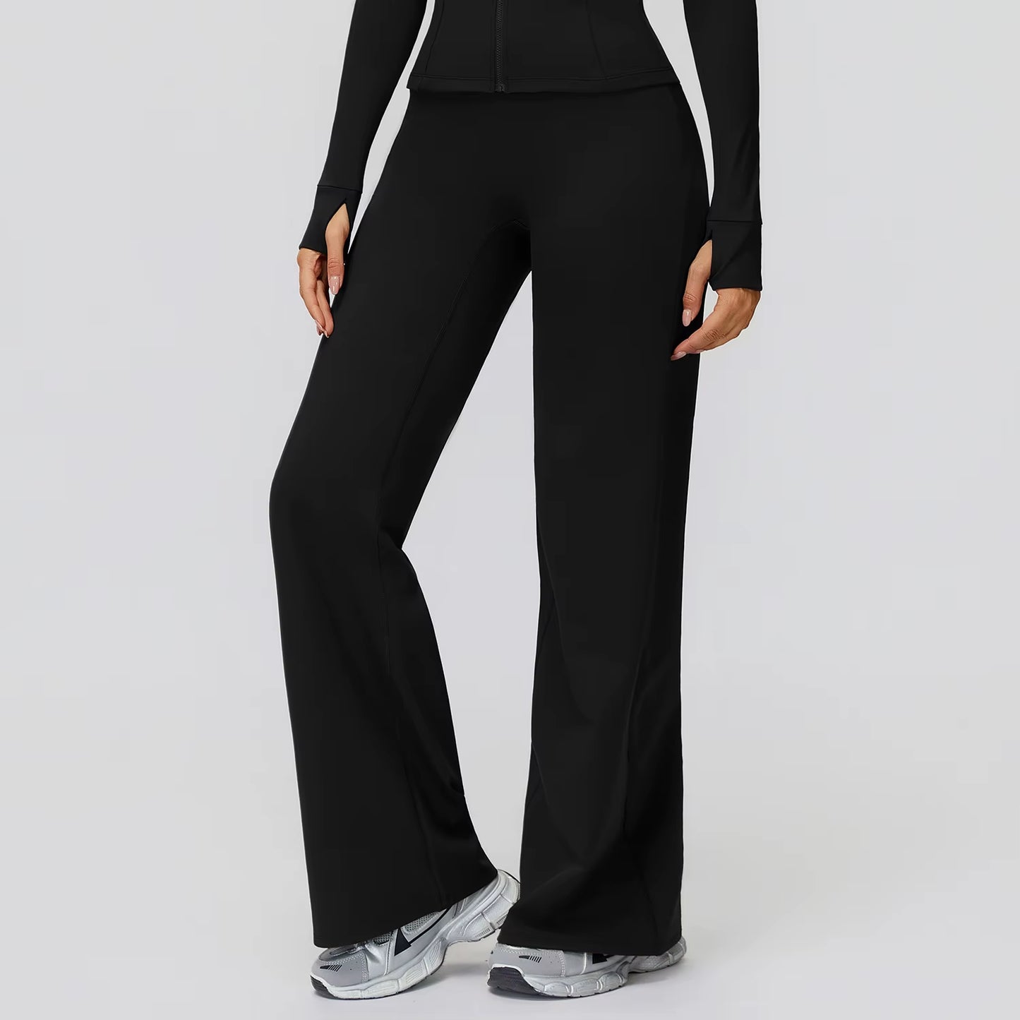 Elevate Your Workout with Custom Logo Yoga Sets - Cozy Zipper Plush Outfits & High Waist Flare Leggings for Ultimate Fitness Performance!