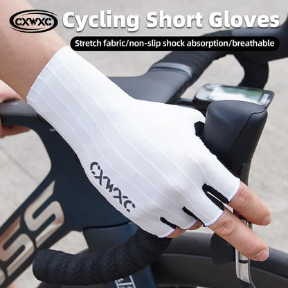 CXWXC Breathable Half Finger Cycling Gloves for Men & Women - Anti-Slip Fitness Training Gloves with Extended Wrist Guard