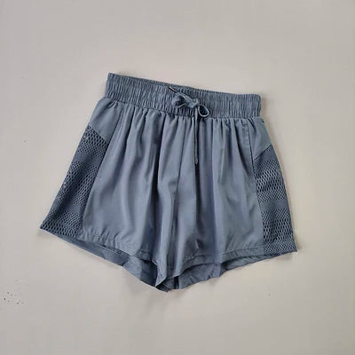 High Waist 2-in-1 Women's Yoga Shorts - Quick Dry Fitness & Running Pants for Casual Gym Wear