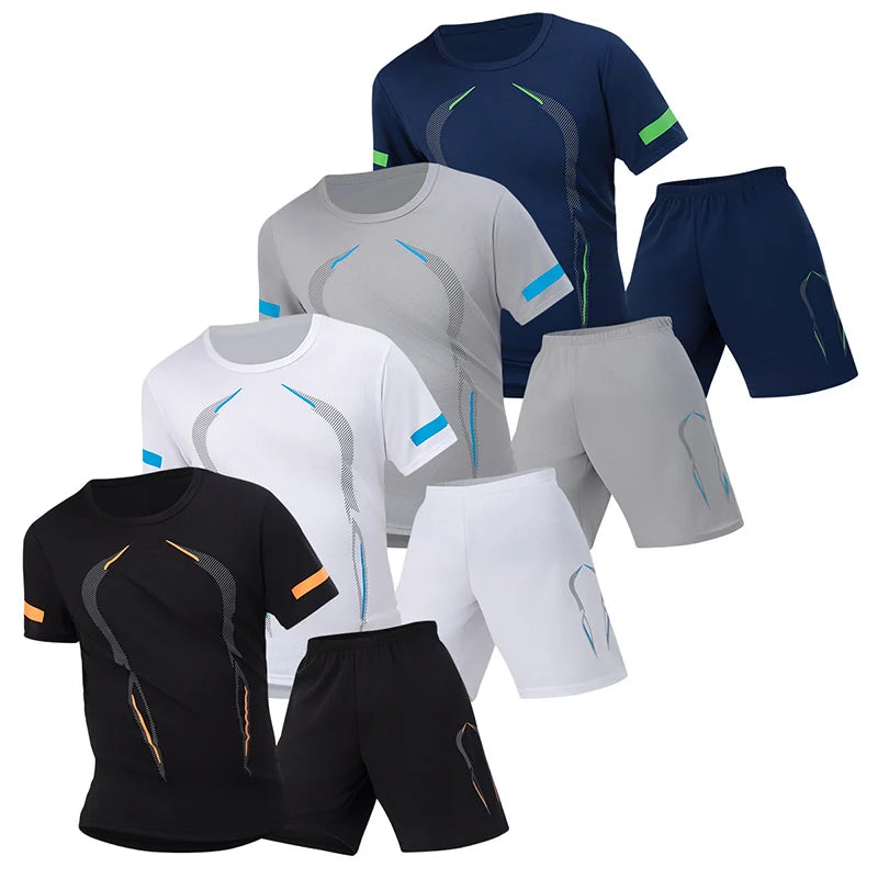 Ultimate Men's Plus Size Quick-Dry Mesh Sports Suit - 2-Piece Breathable Running & Fitness Set for Maximum Comfort and Performance
