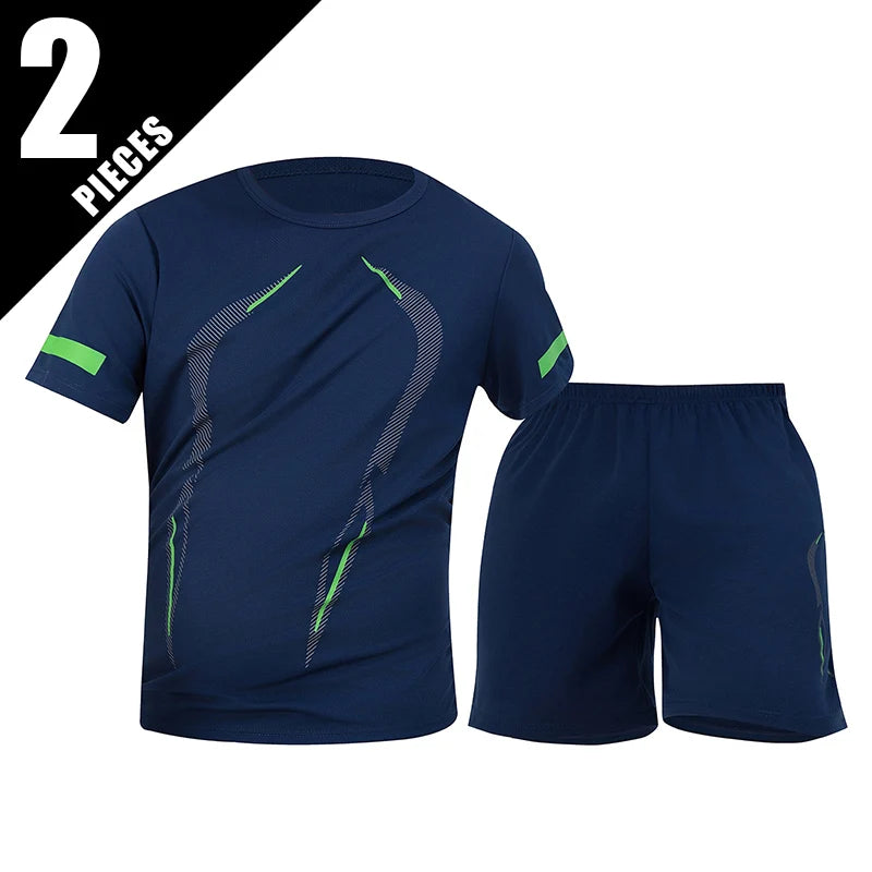 Ultimate Men's Plus Size Quick-Dry Mesh Sports Suit - 2-Piece Breathable Running & Fitness Set for Maximum Comfort and Performance