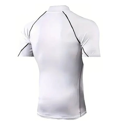 Men's Compression T-Shirt for Bodybuilding - Quick Dry Short Sleeve Workout Top for Gym and Running